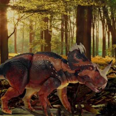 亚伯达独角龙（幼年体）- 1/18可动玩偶