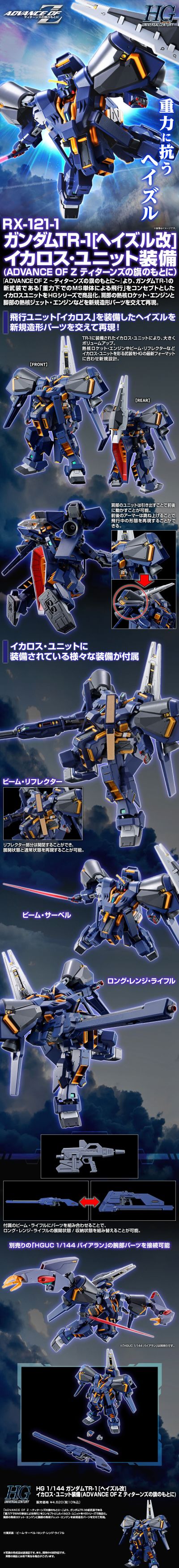 HG TR-1高达【海兹尔改】 伊卡洛斯・组件装备（ADVANCE OF Z 泰坦斯的旗帜）