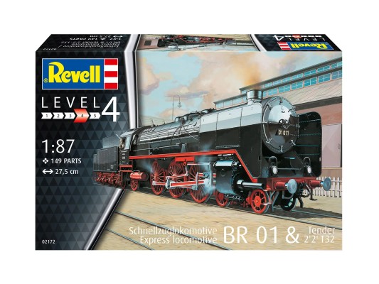 02172 德国BR01快速列车蒸汽机车＆2'2' T32煤水车