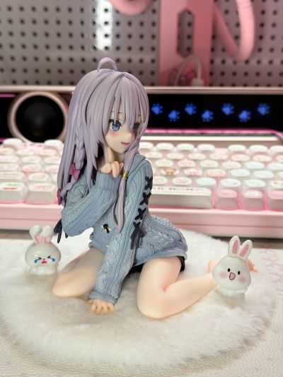 伊蕾娜 针织连衣裙 重涂蓝色