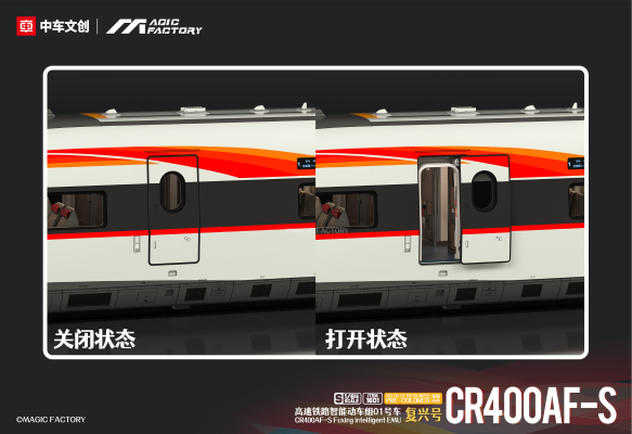 No.1601 S比例 CR400AF-S高速铁路智能动车组“复兴号”01号车