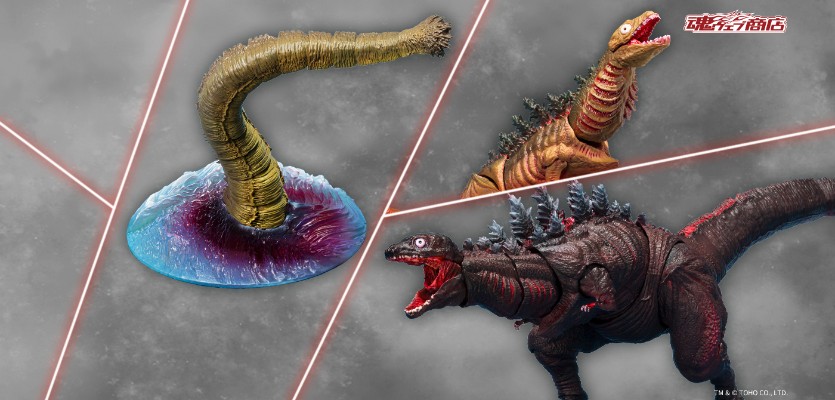 S.H.MonsterArts 哥斯拉（2016）第2形态＆第3形态＆巨大不明生物套装