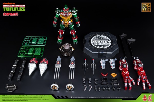 MechaHeat系列 合金机甲 机甲忍者龟 拉斐尔 彩透版