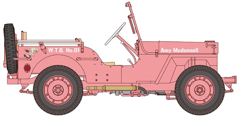 SP356 蛋机少女系列 狂野蛋机少女 No.01 1/4吨 4×4卡车“艾米·麦克唐纳” 附带手办