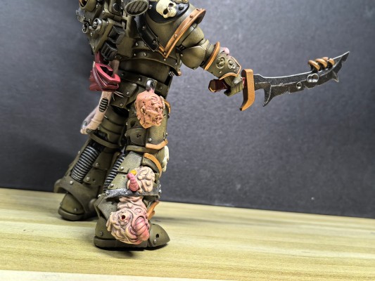 战锤40000 死亡守卫 瘟疫战士旗手 配备爆矢枪和瘟疫毒刀