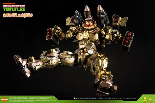 MechaHeat系列 合金机甲 机甲忍者龟 米开朗基罗 金耀版