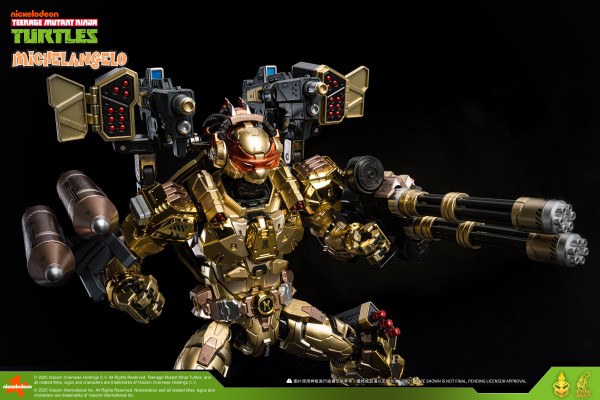 MechaHeat系列 合金机甲 机甲忍者龟 米开朗基罗 金耀版