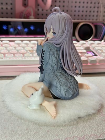 伊蕾娜 针织连衣裙 重涂蓝色