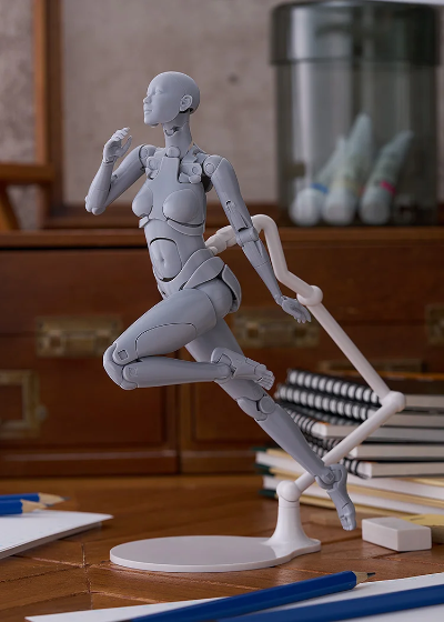 figma 西村式素描人偶 OLIVE 灰色/肉色