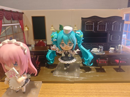 良笑赏 初音未来 2025 Autumn A奖 粘土人#2775-a 初音未来 眼镜×咖啡厅