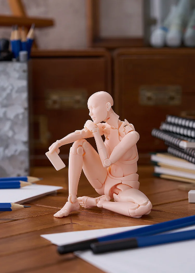 figma 西村式素描人偶 OLIVE 灰色/肉色