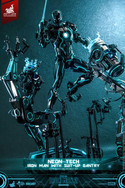 MMS672D50 《钢铁侠2》钢铁侠（创战光速蓝）连拆甲台珍藏套装（特别版）