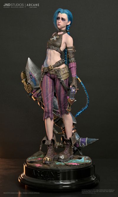 JND Studios 英雄联盟：双城之战 金克丝 1:3 雕像