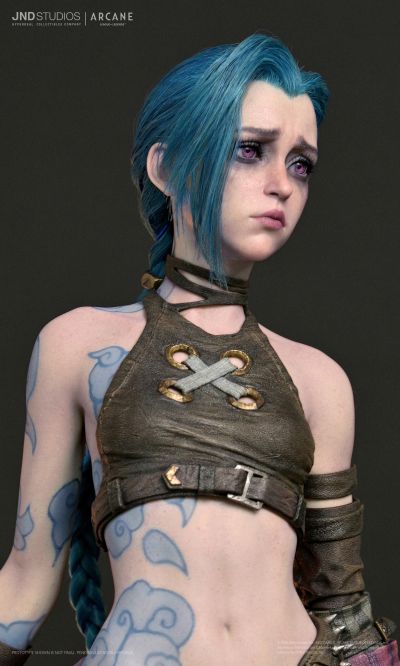 JND Studios 英雄联盟：双城之战 金克丝 1:3 雕像