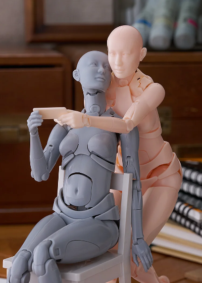 figma 西村式素描人偶 OLIVE 灰色/肉色