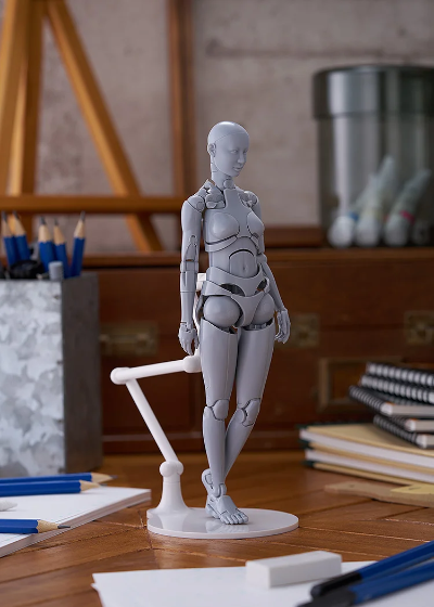 figma 西村式素描人偶 OLIVE 灰色/肉色