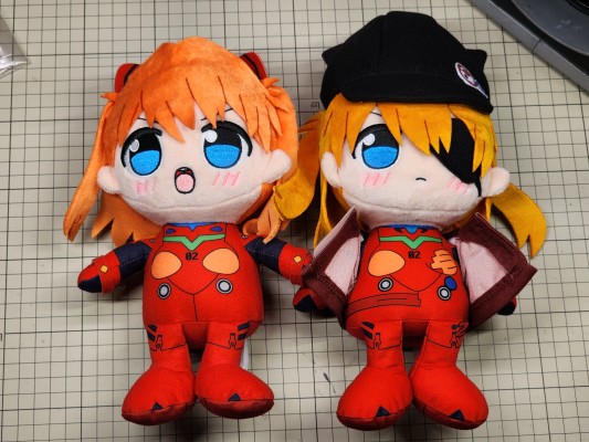 新世纪福音战士新剧场版 KURIPAN 毛绒玩偶 绫波零 长发（长发：白色作战服）／式波·明日香·兰格雷（运动服与报童帽）／渚薰 校服