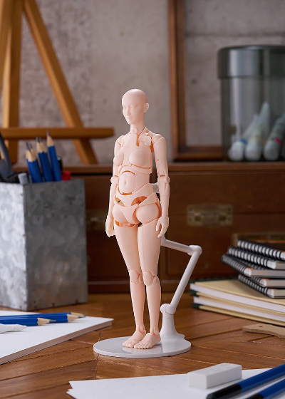 figma 西村式素描人偶 OLIVE 灰色/肉色
