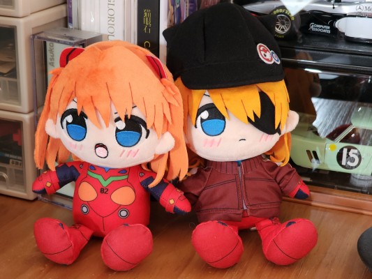 新世纪福音战士新剧场版 KURIPAN 毛绒玩偶 绫波零 长发（长发：白色作战服）／式波·明日香·兰格雷（运动服与报童帽）／渚薰 校服