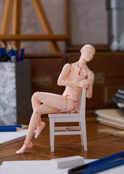 figma 西村式素描人偶 OLIVE 灰色/肉色