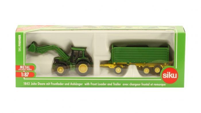 1843 约翰-迪尔拖拉机+前置装载铲+拖车