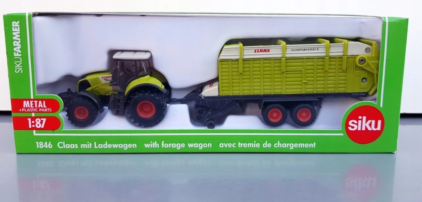 1846 科乐收Axion 850拖拉机+农作物装载拖车