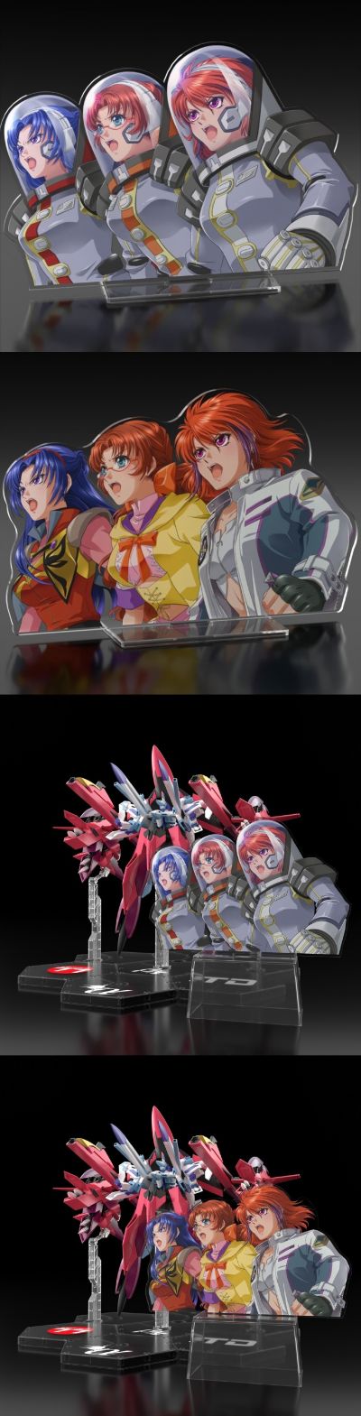 PREMIUM BANDAI 超级机器人大战OG 艾比丝&鸫&斯蕾 Cut-in亚力克立牌