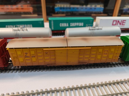 HO比例 W6铁路有毒物品运输车 4辆套装