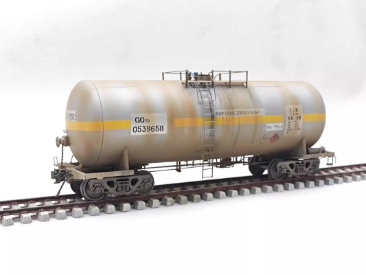 HO比例 GQ70铁路罐车 2辆套装
