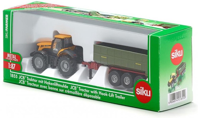 1855 JCB拖拉机+钩式提升翻斗拖车