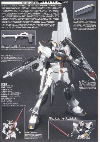 HGUC 1/144 机动战士高达 逆袭的夏亚 RX-93 ν高达  Metallic Coating Ver.
