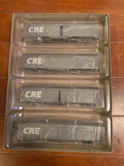 HO比例 TX004 PB铁路保温车改棚车 4辆套装