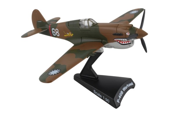 1/90 PS5354 P-40“战鹰”战斗机；抗日战争飞虎队地狱天使中队