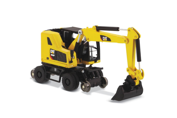 HO比例 85612 卡特彼勒CAT M323F公铁两用轮式挖掘机；安全黄