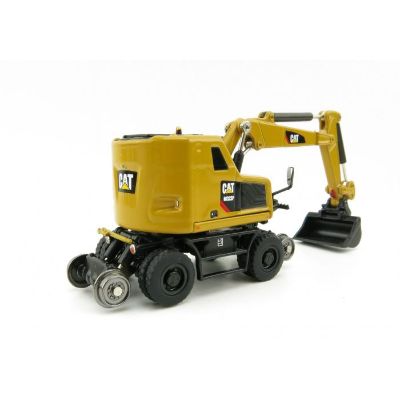 HO比例 85656 卡特彼勒CAT M323F公铁两用轮式挖掘机；卡特彼勒黄