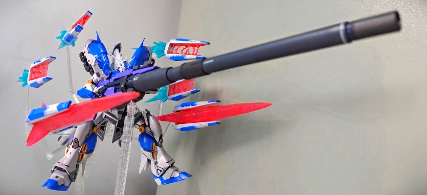 RG  Hi-ν高达专用超级米加火箭炮发射器&浮游炮展示组件