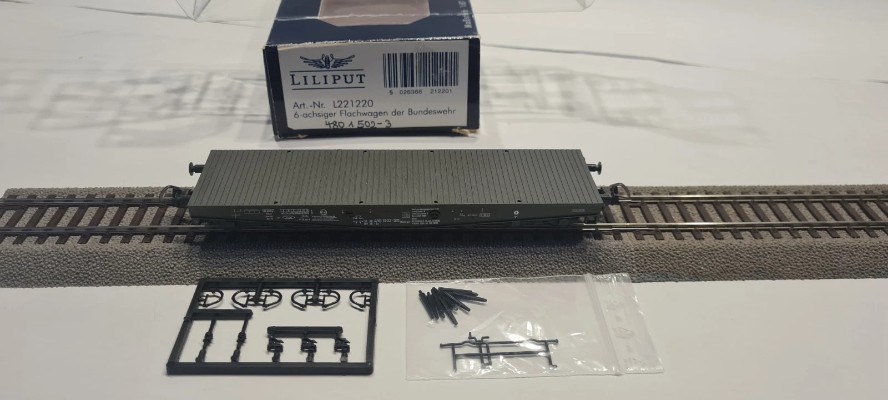 HO比例 L2212XX 欧洲 铁路重载运输平板车 6轴