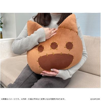 怪物猎人荒野 猫形靠垫