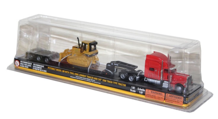 55416 彼得比尔特389+Trail King低平板拖车+CAT D5M推土机