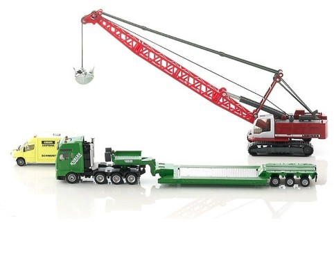 1834 MAN 8×6大件运输牵引车+利勃海尔缆挖掘机+护送车辆