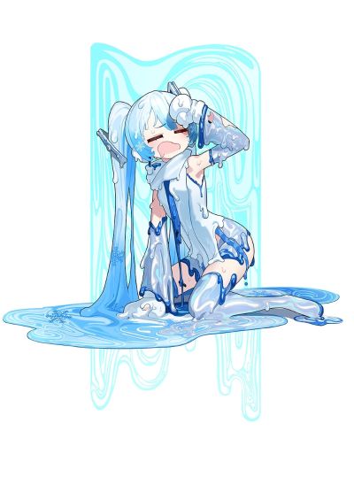 初音未来 x 良笑 插画大赛 第12回 雪未来（公式服）