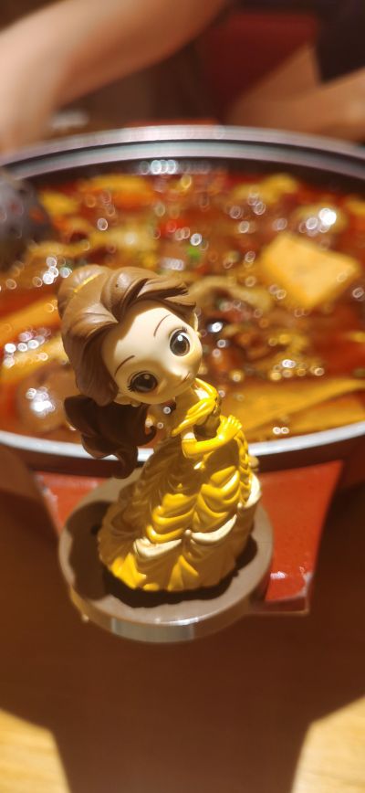 Q posket 迪士尼系列 花朵造型 贝儿 A款