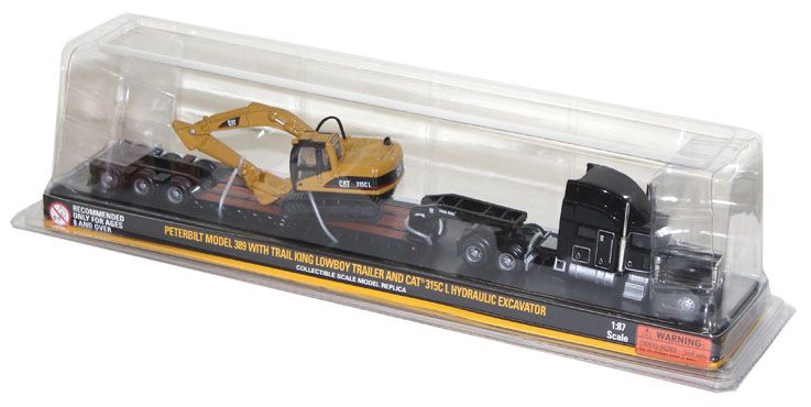 55415 彼得比尔特389+Trail King低平板拖车+CAT315CL挖掘机