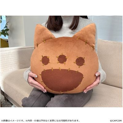 怪物猎人荒野 猫形靠垫
