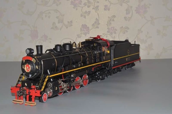 美标O比例 J-3 解放型（满铁Mikai）2-8-2蒸汽机车火车#304“毛泽东号”1949静态