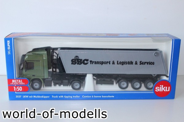 3537 梅赛德斯-奔驰Actros牵引卡车+自卸半挂车