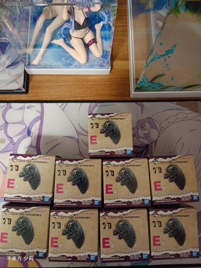 一番赏 哥斯拉 70周年纪念 E奖 怪兽头雕冰箱贴