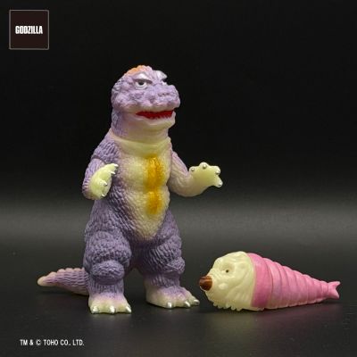GVA-MC 哥斯拉（1964）& 摩斯拉幼虫 紫色发光版（ピコピコ）
