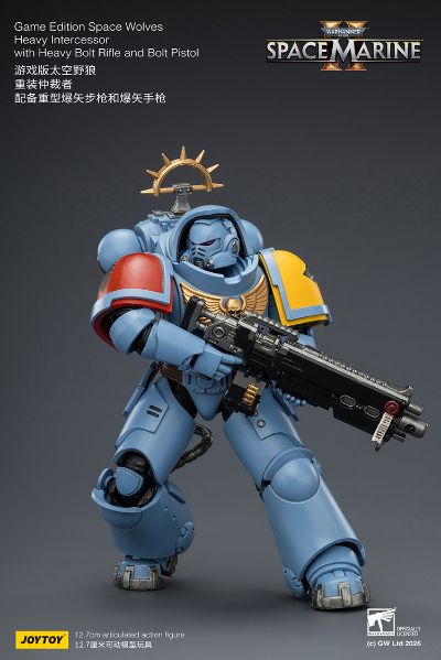 战锤40000 游戏版 太空野狼 重装仲裁者 配备重型爆矢步枪和爆矢手枪