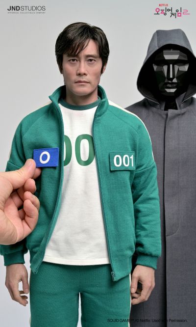 JND Studios 鱿鱼游戏2 黑面具队长双人套 黄仁昊/吴宁一 1:3 雕像（李秉宪版）